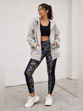 FP Movement High Rise Printed Leggings Multicolor Mosaic Workout Pants
